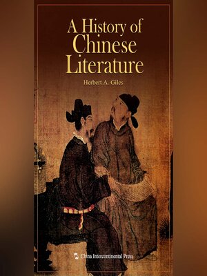 cover image of History of Chinese Literature
